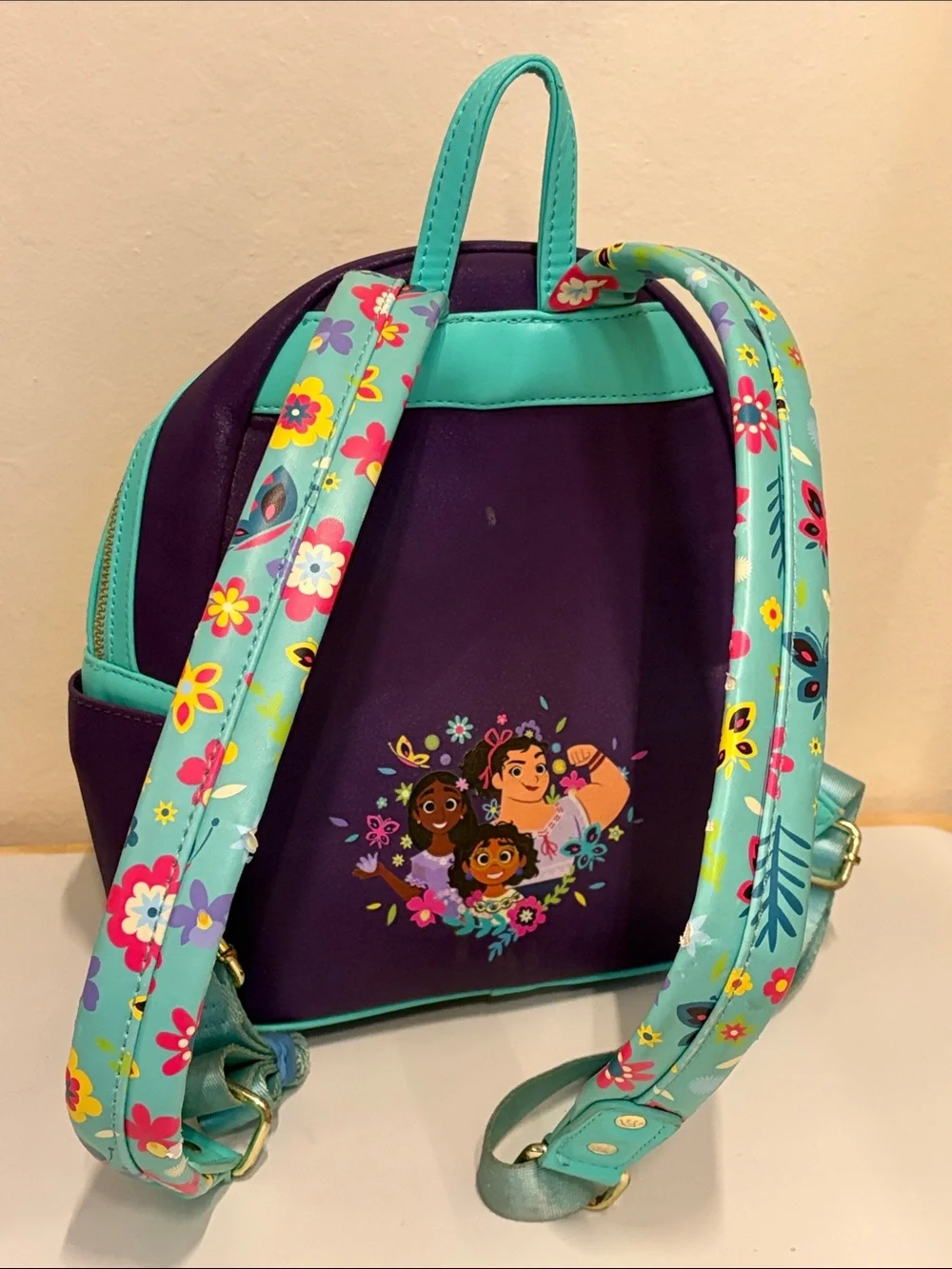 Disney Loungefly Encanto Purple Floral Mini Backpack